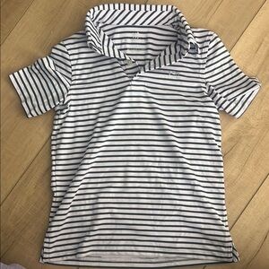 Southern Tide Navy and White Striped Kids Polo